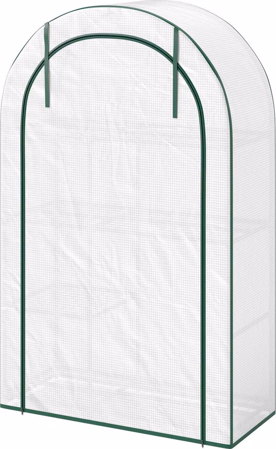 Serra con porta sul tetto rotonda, ripiani, serra in alluminio resistente all'inverno, serra per balcone, giardino, serra per pomodori 100 x 45 x 160 cm, serra per pomodori, verdure, fiori, bianco
