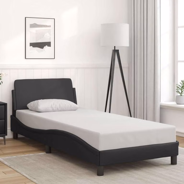 Giroletto Dover vidaXL in similpelle nero 80x200 cm