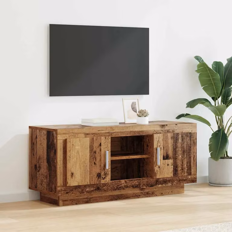 Mobile TV vidaXL in legno stile rustico marrone L 102 x P 35 x H 45 cm