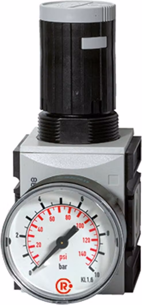Regolatore di pressione di precisione Riegler "FUTURA ", con mano, BG 2, G 1/2, 0,5-8 bar