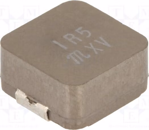 1x Induttore: Ferrite, 1,5 µH. Corrente di funzionamento: 28,8 A, 2,9 mΩ, tolleranza 20%. Corrente di saturazione: 35,5 A. Modello: MPXV1D1264L1R5 SM