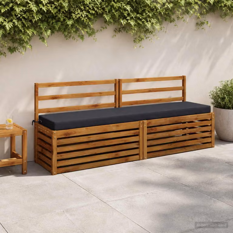 vidaXL Cuscino per panchina SOEST in poliestere con fodera rimovibile e resistenza UV Blu Scuro