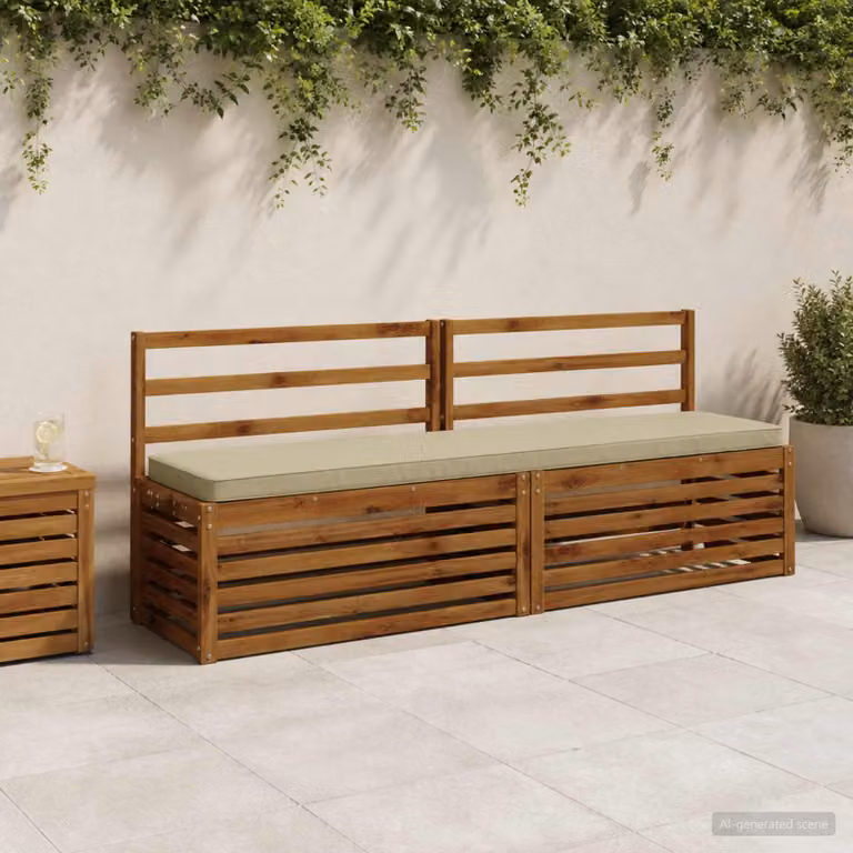 Cuscino per Panchina vidaXL in Poliestere con Rivestimento Rimovibile e Resistente ai Raggi UV, Disponibile in Verde o Beige