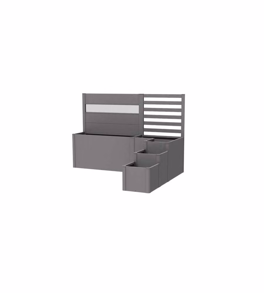 Fioriera DaVinci Modulare Grigia 168x249 cm Privacy Esterni Design Innovativo