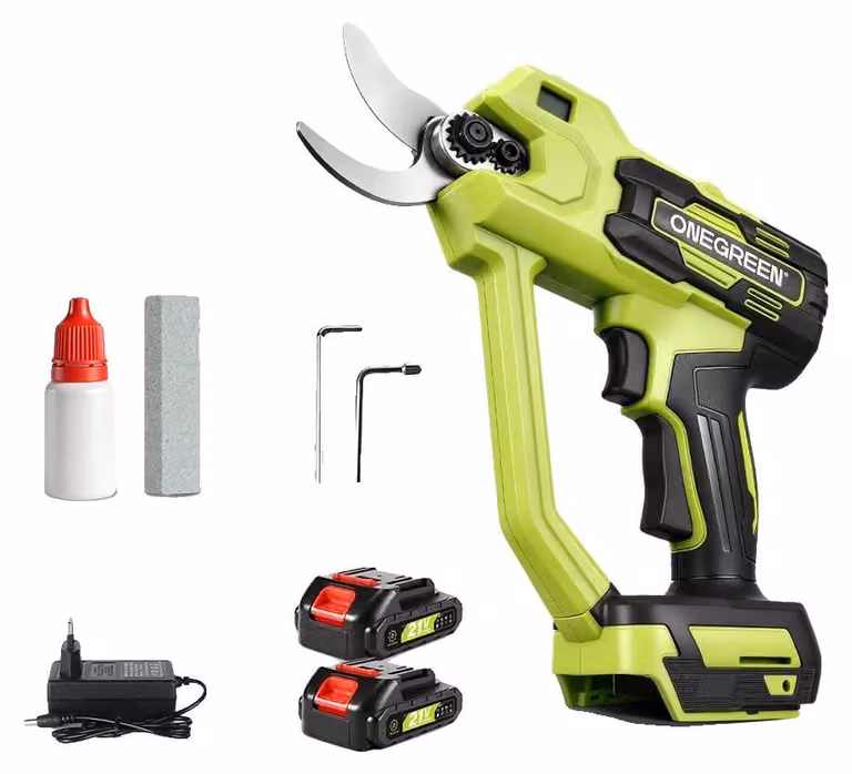 Tagliasiepi elettrici, motore brushless, capacità di taglio di 30 mm, set di 2 batterie