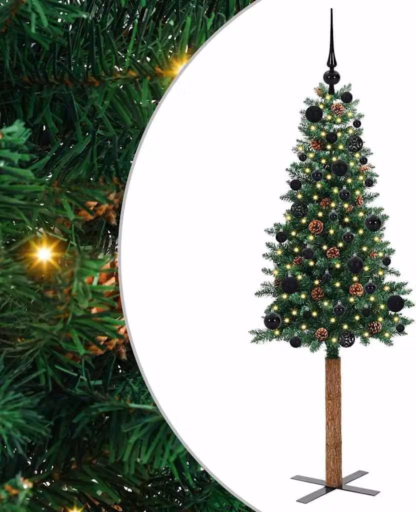 Albero di Natale snodato con 150 LED con supporto Verde 150 cm