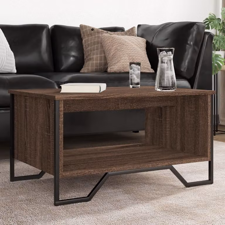 vidaXL Tavolino da Salotto Moderno in Legno Rovere Marrone L: 75 cm, P: 51 cm, H: 40 cm
