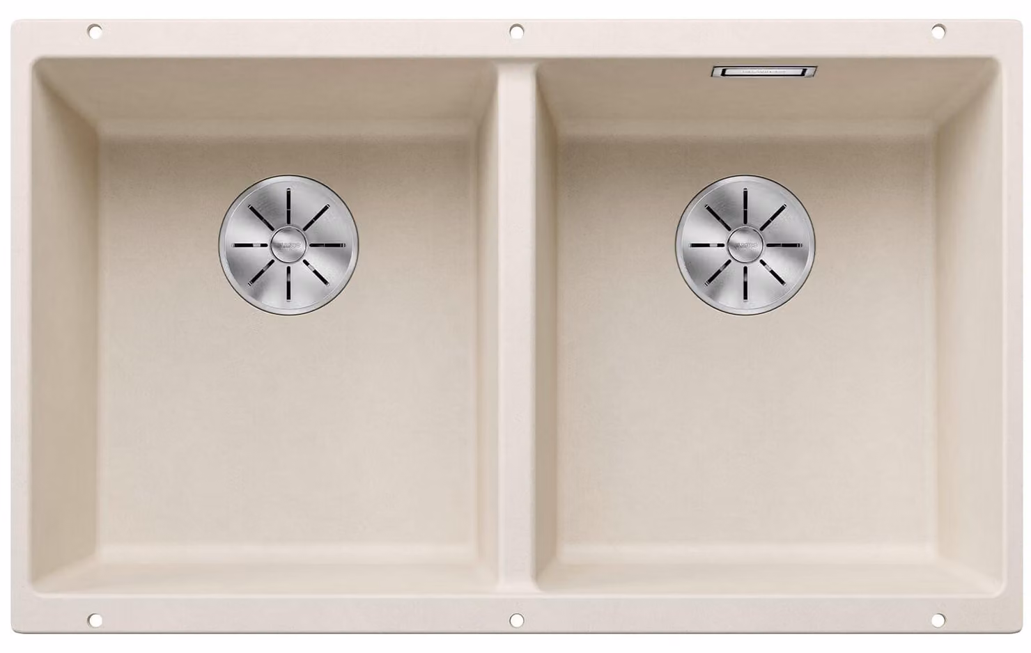 Lavello Blanco SUBLINE 350/350-U, dimensioni 755 x 460 mm, colore bianco opaco, codice prodotto 527164