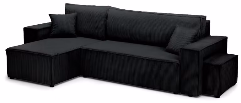 Divano a tre posti con funzione letto, modello Klara, colore antracite