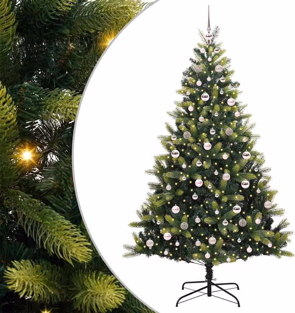 Albero di Natale Artificiale a Cerniera con 300 LED 210 cm
