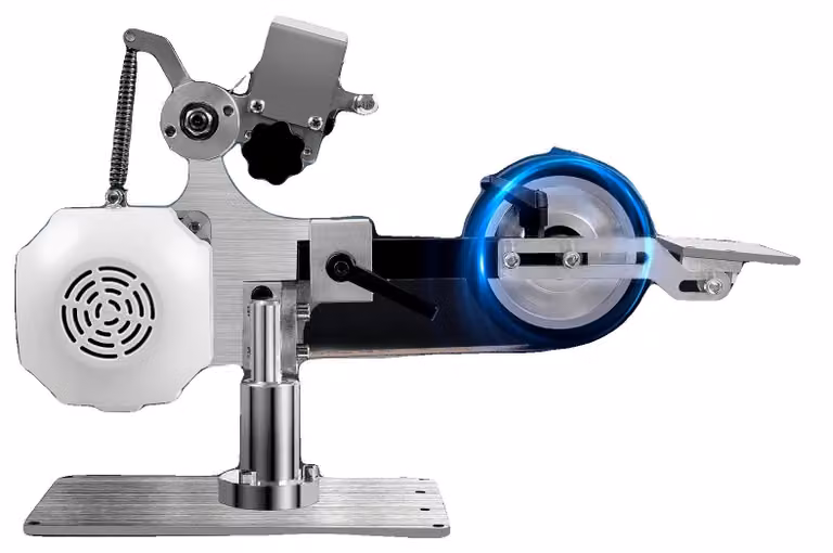Levigatrice a nastro da banco, potenza 550W, velocità 5000 giri/min, dimensioni del nastro 762x25 mm, motore DC senza spazzole, design compatto