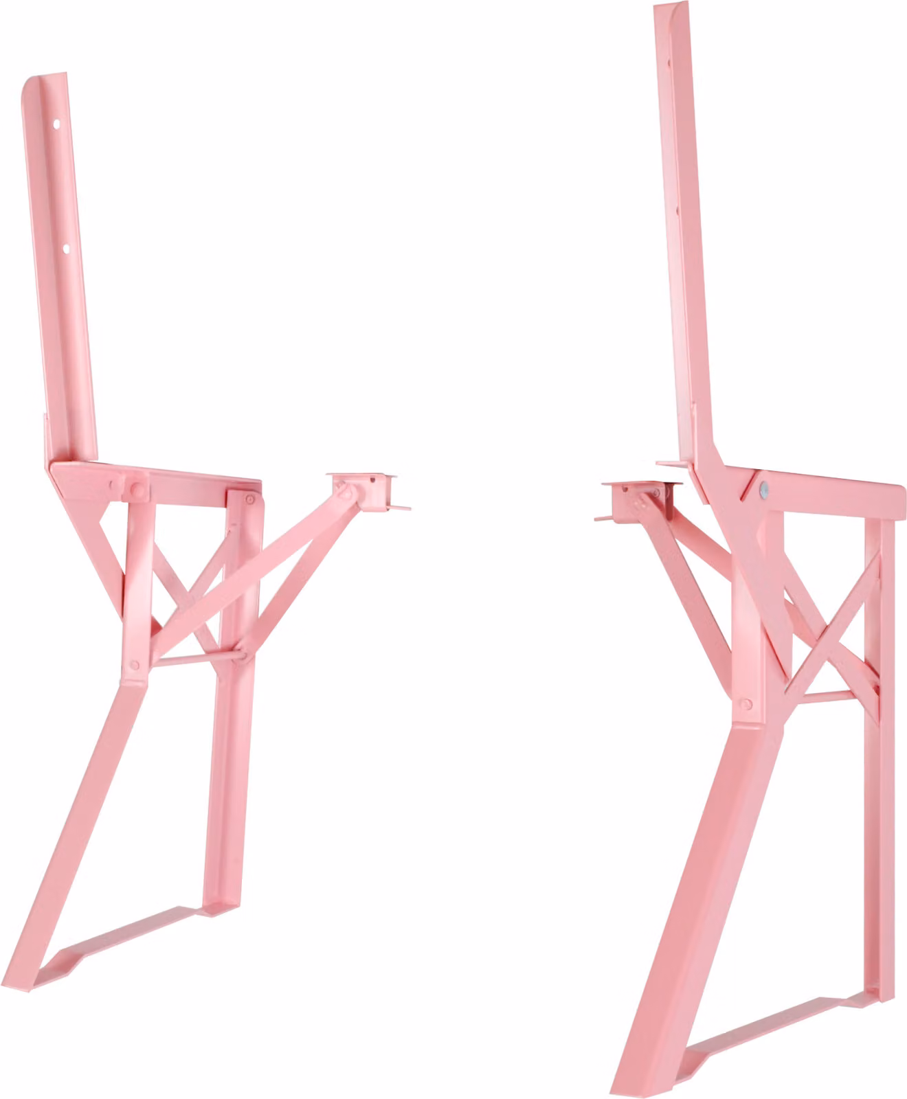 Natural Goods Berlin telaio per mobili BIERZELT, set per tenda da birra fai da te, telaio per tavolo pieghevole, telaio per panca, set per tendone, inossidabile, H43 x L23cm - panca con schienale, rosa, 2 pezzi