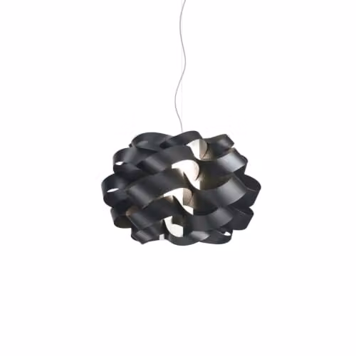 Lampadario Moderno Polilux ® Nero E Metallo Cromo 3 Luci E27