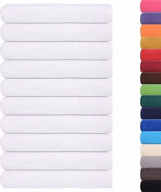 Set di 10 asciugamani per sauna FROGN in cotone bianco, L 80 cm x P 200 cm, 360 g/m2