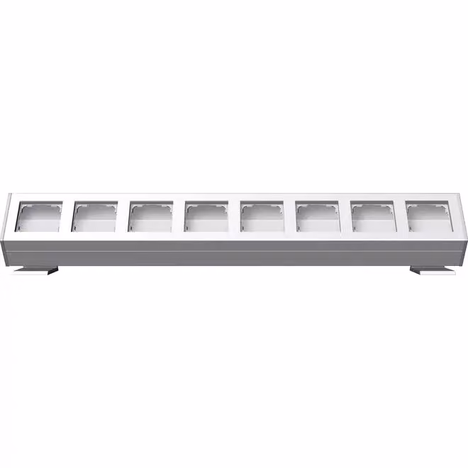 Gira 119827 a 8 posti con staffa di fissaggio, profilo 55, colore bianco puro
