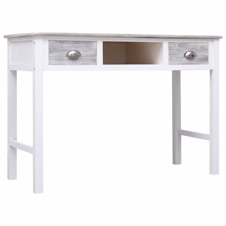 Scrivania grigia 110×45×76 cm in legno