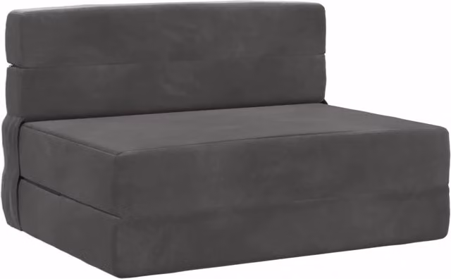 Divano letto | Sof¨¤ letto | Letto singolo Pieghevole Grigio Scuro 70 x 80 x 60 cm Tessuto