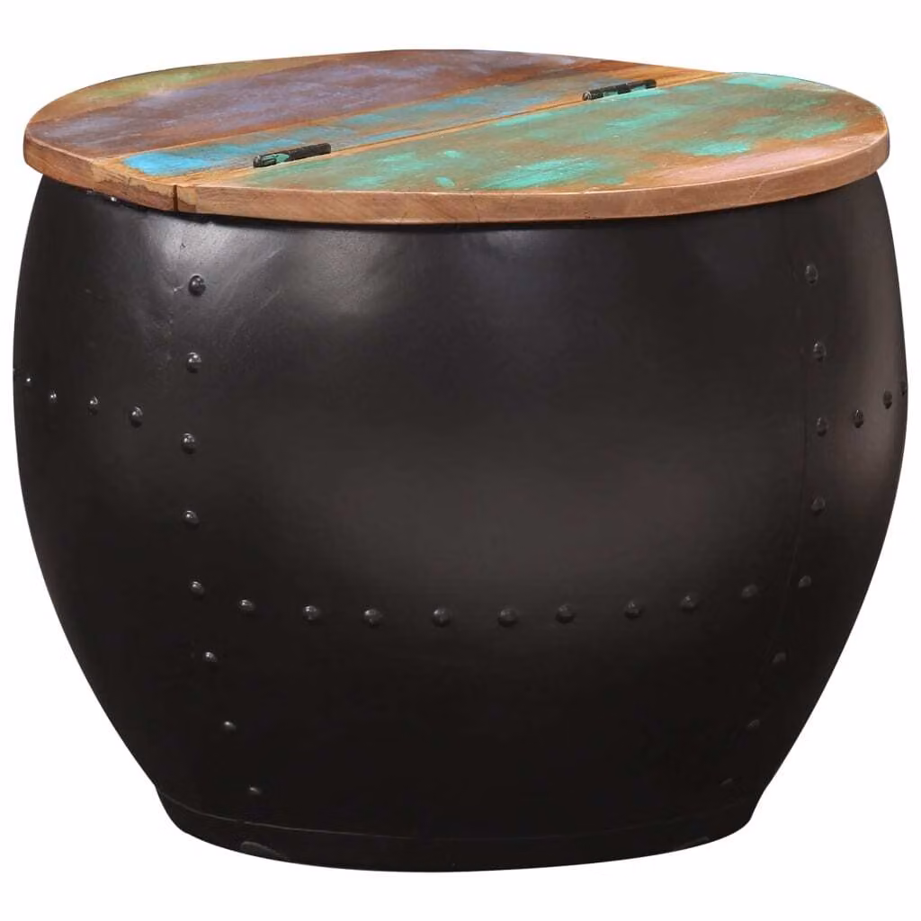 Tavolino 53x43 cm in legno massiccio antico