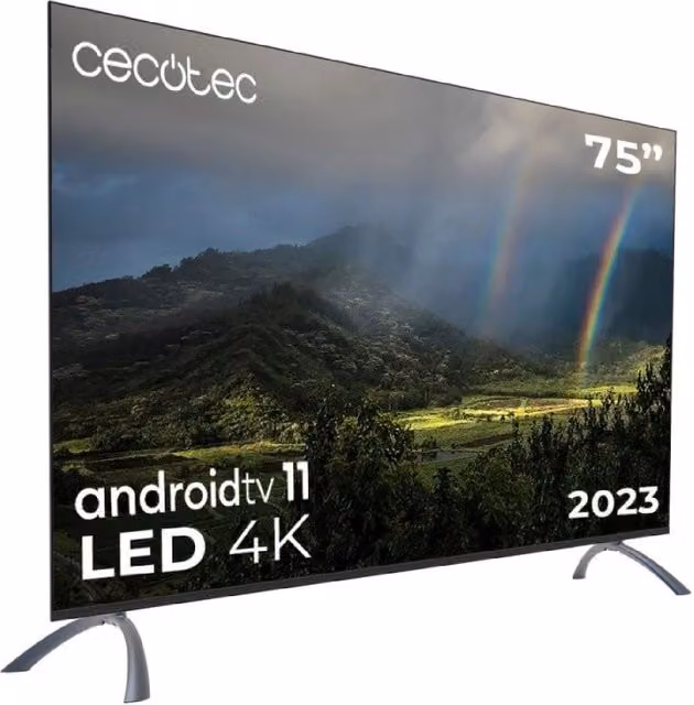 Smart TV QLED Cecotec v2 series vqu20075s 4K UHD da 75 pollici, colore nero con Wi-Fi, Bluetooth, HDMI e USB – 1
