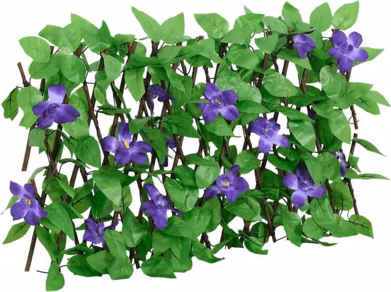 Maison Exclusive - Griglia decorativa con edera artificiale, espandibile, colore verde, dimensioni 180x30 cm