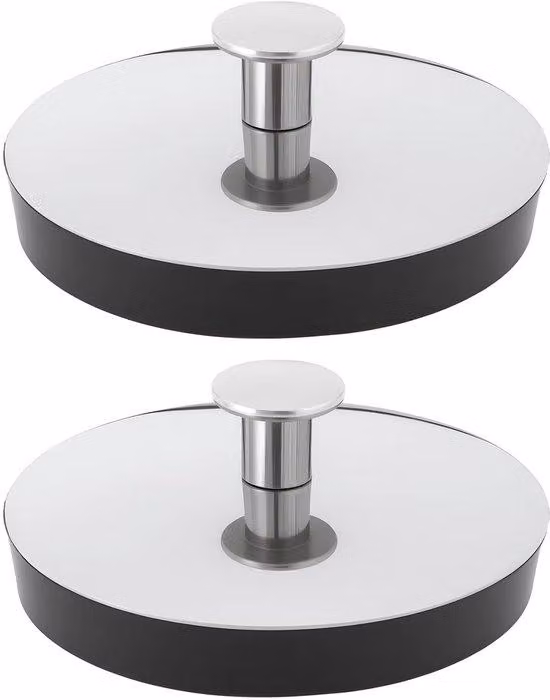 Scarico in gomma per vasca da bagno e lavandino - 2 pezzi - grande - antiscivolo - 55x22 mm