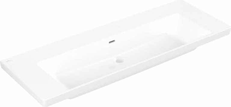 V&B mobile lavabo Subway 3.0 130x47cm, angolare, con sfioratore, bianco