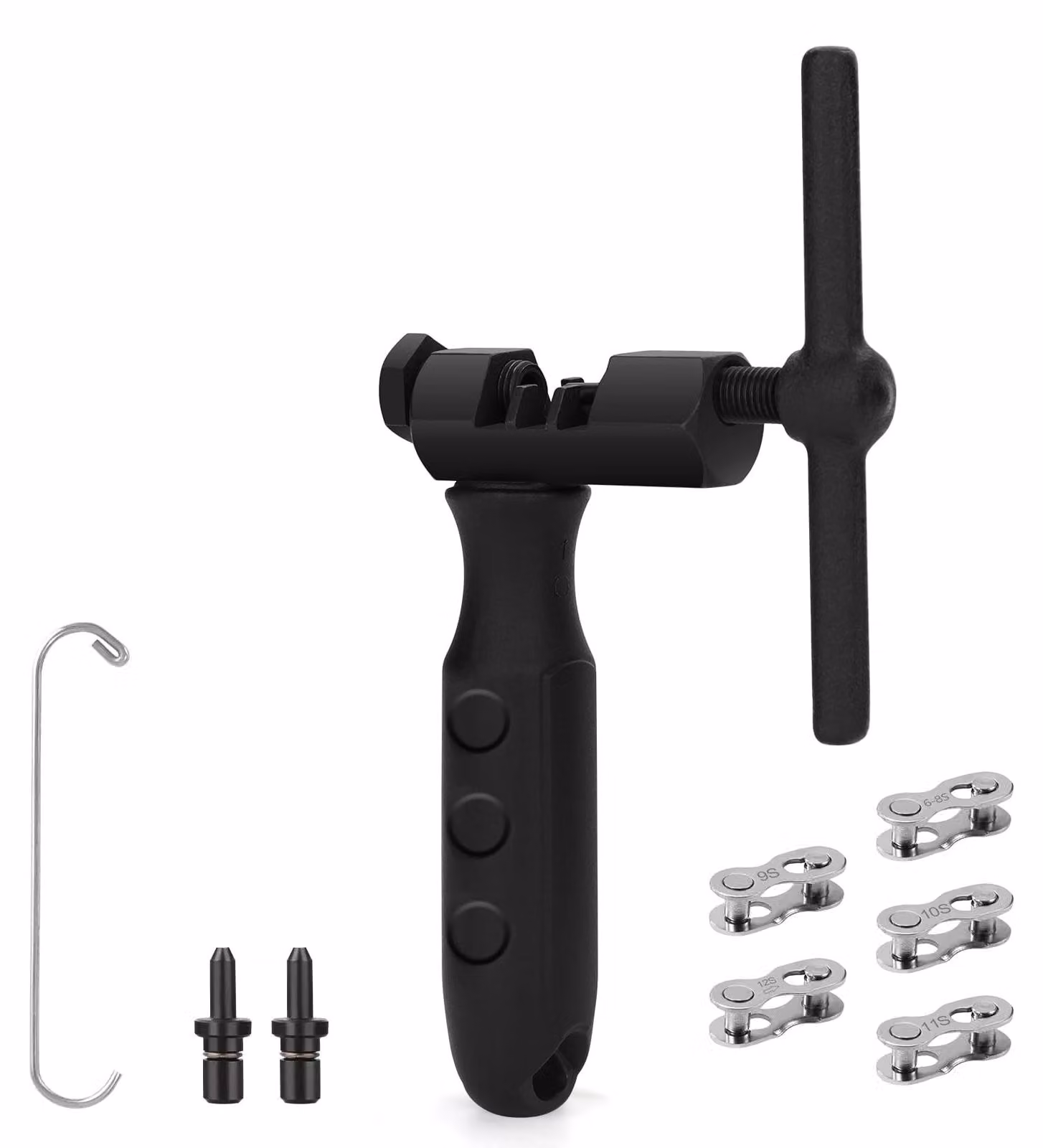 Kit di riparazione per catene di bicicletta, completo di rivetti e strumento di rimozione