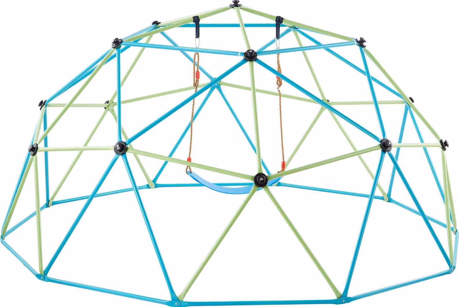 SucceBuy Struttura da arrampicata geometrica con altalena e amaca (305 cm), portata fino a 453 kg, attrezzatura da arrampicata per bambini da 3 a 10 anni - giochi da giardino per parchi giochi
