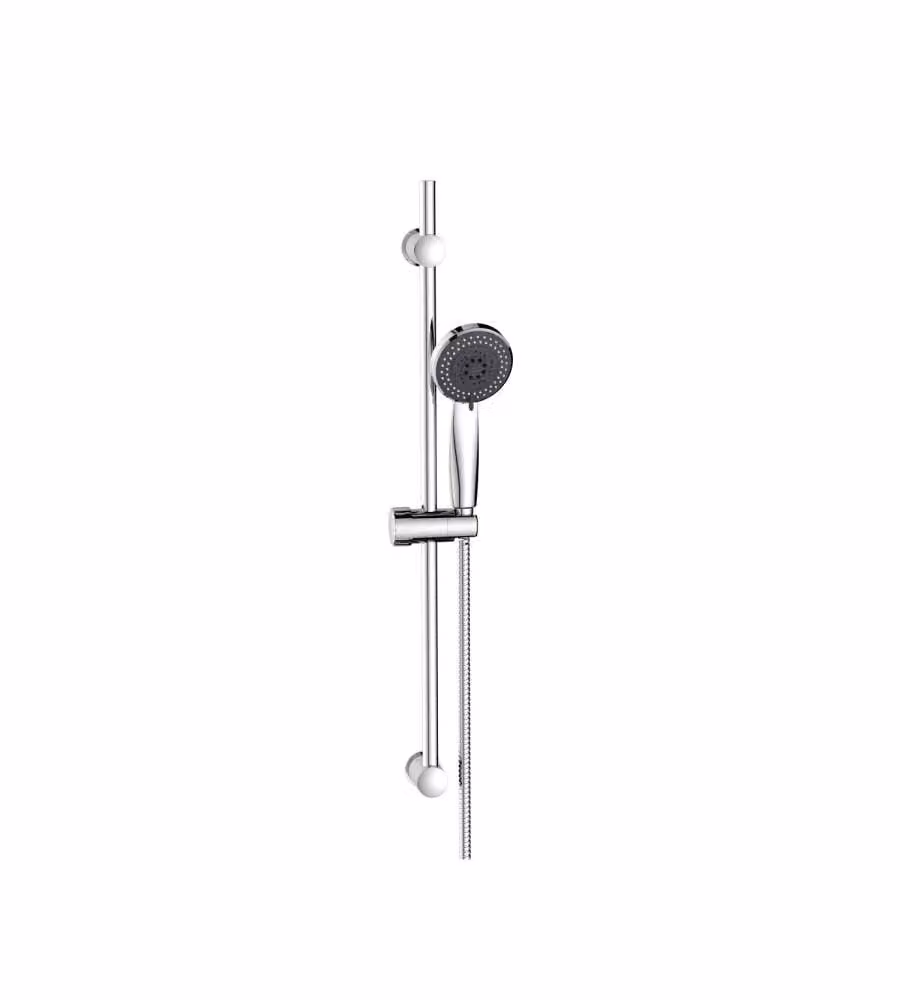 Set Saliscendi Doccia Cromo con 3 Getti diam. 10 cm 70 cm Regolabile