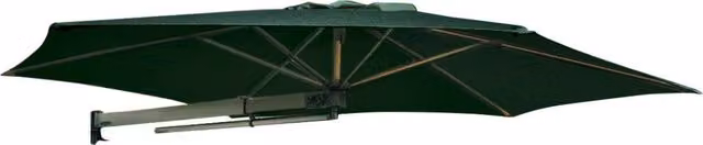 Ombrellone da giardino a parete Maffei Parrot P3 verde con struttura in alluminio e copertura in poliestere UPF 50+ Ø 2,70 m – 1
