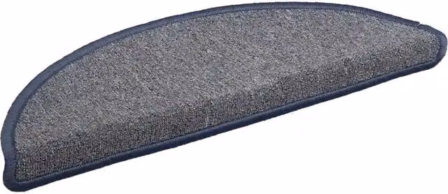Tappetini per scale 30 pz | Gradini per Scale 56x17x3 cm grigio chiaro e blu semicircolari