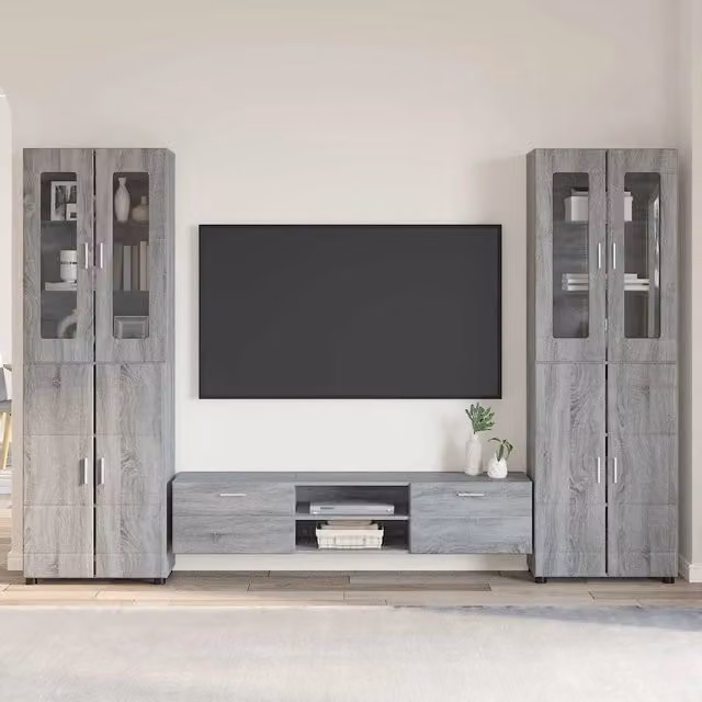 Set mobile TV FLORIN 3 pz Grigio Sonoma Legno ingegnerizzato 3398000