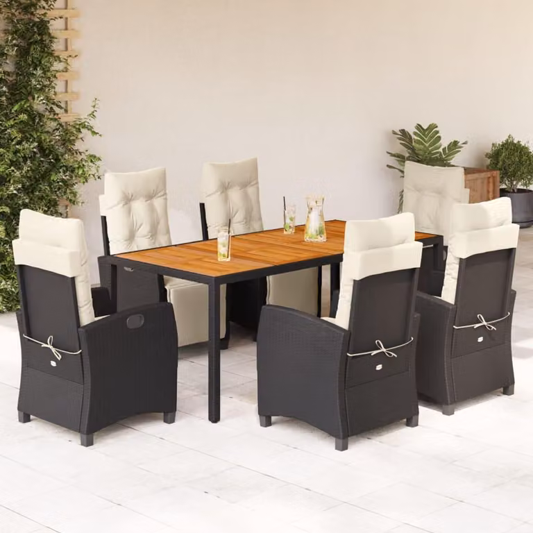 Divano da esterno - Panca da giardino - Set da esterno - Arredo da giardino - Panca per balcone - Schienale regolabile - Rattan in polietilene resistente agli agenti atmosferici