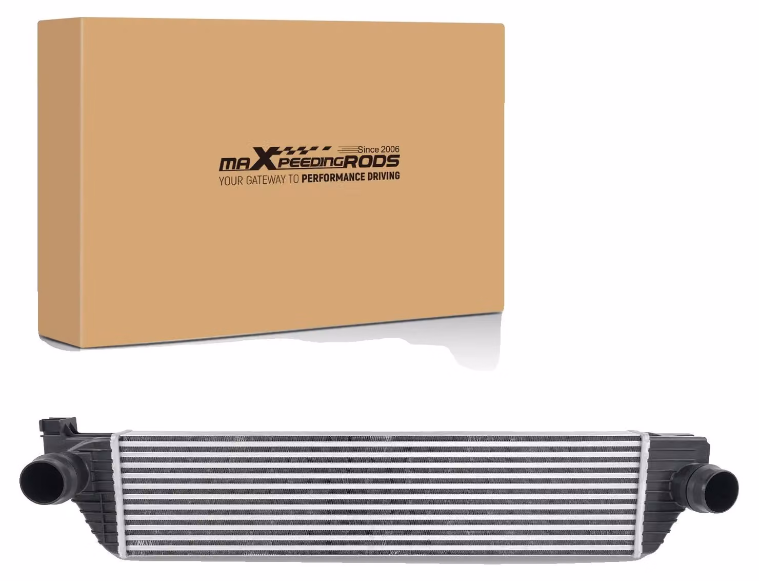 Radiatore ad aria forzata, struttura in alluminio, lunghezza 101,8 cm, larghezza 24 cm, altezza 16,4 cm, peso 3800 g