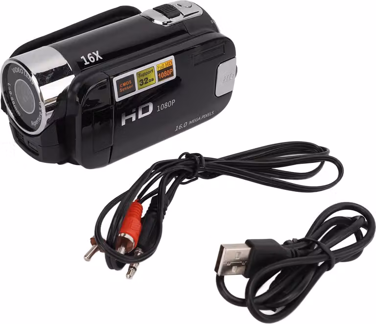 Videocamera Videocamera Full HD Registratore con rotazione di 270° Schermo a colori da 2,7 pollici Zoom 16x Videocamera digitale