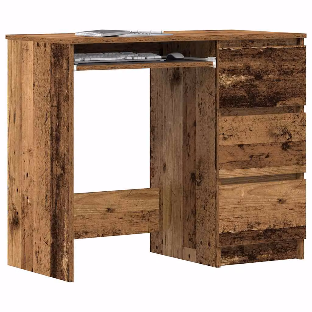 Scrivania moderna vidaXL in legno marrone L: 90 cm, P: 45 cm, H: 76 cm