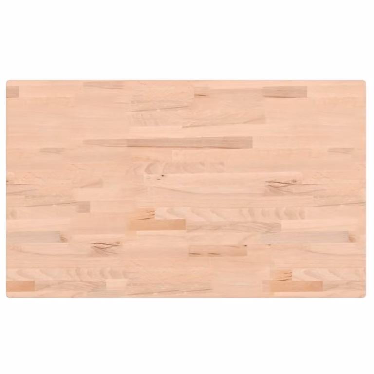 Piano Bagno 100x60x2,5 cm in Legno Massello di Faggio