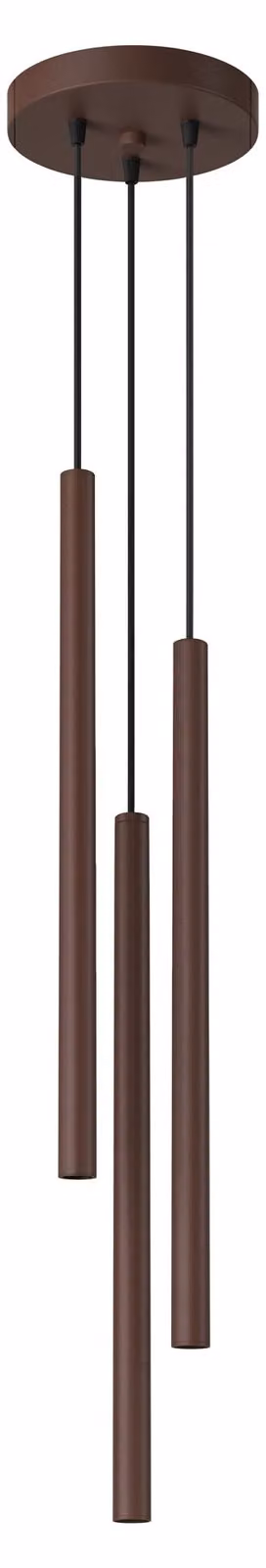 Lampada a sospensione PASTELO 3P marrone 3xG9 8W acciaio 115x19,5x19,5 cm Sollux Lighting