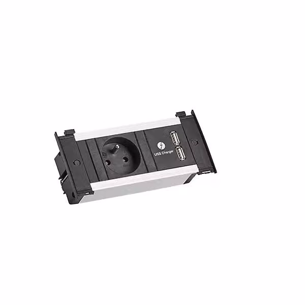 BACHMANN KAPSA XS 1xUTE 1xUSB Caricatore Strom 2,0m AEH CEE7/7