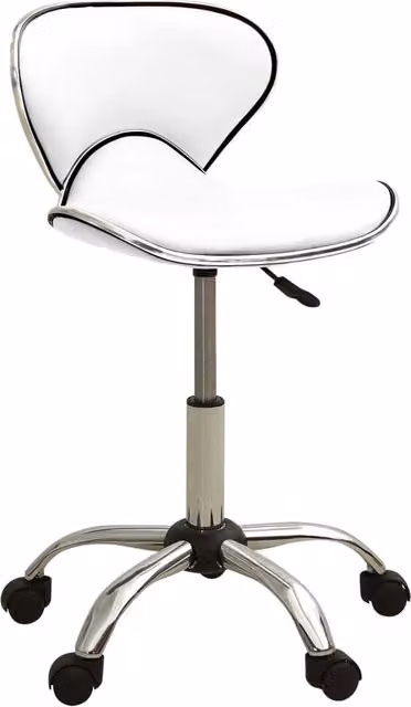 Sedia da ufficio/sedia da studio/sedia da ufficio in similpelle bianca 02_0023986