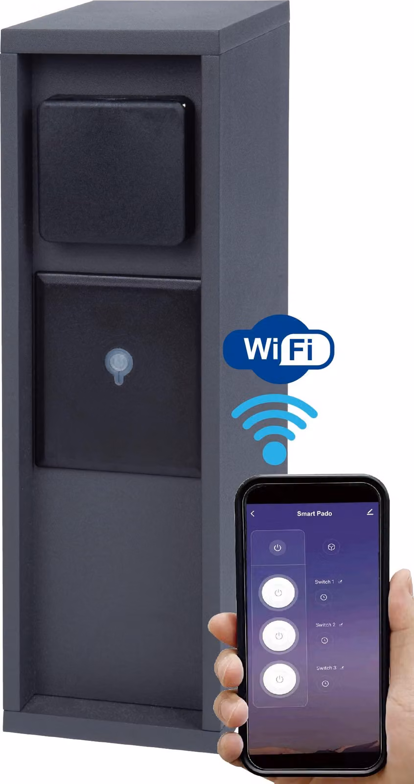Presa intelligente da esterno BOLD Pado per il giardino - Colonna di presa a 3 vie