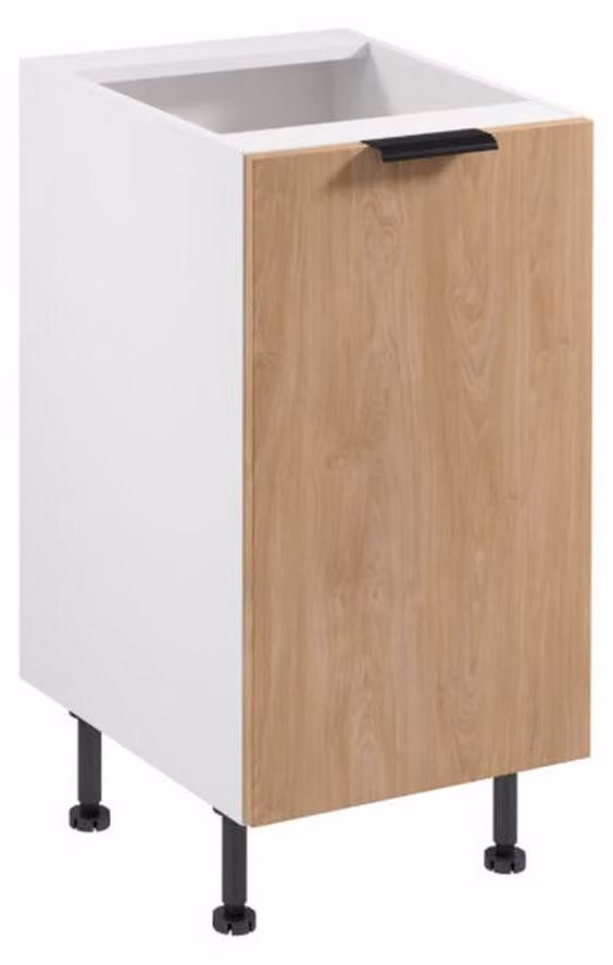 Unterer Küchenschrank Unterschrank Schrank Weiß-Beige Küche Küchenzeile