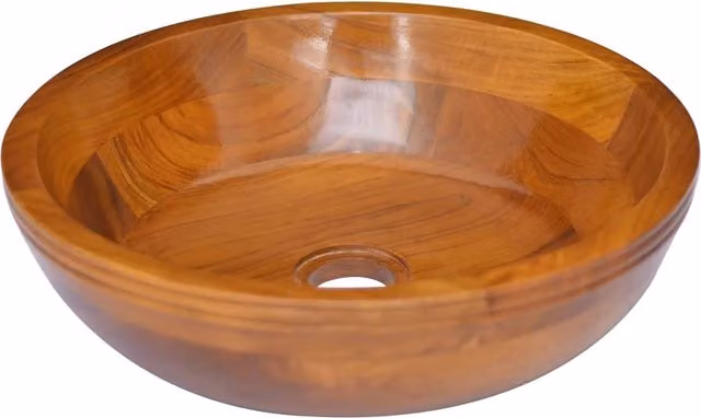 Lavandino da bagno lavabo da appoggio lavabo da bagno lavabo da interno 40 x 10 cm legno massello di teak 02_0002870