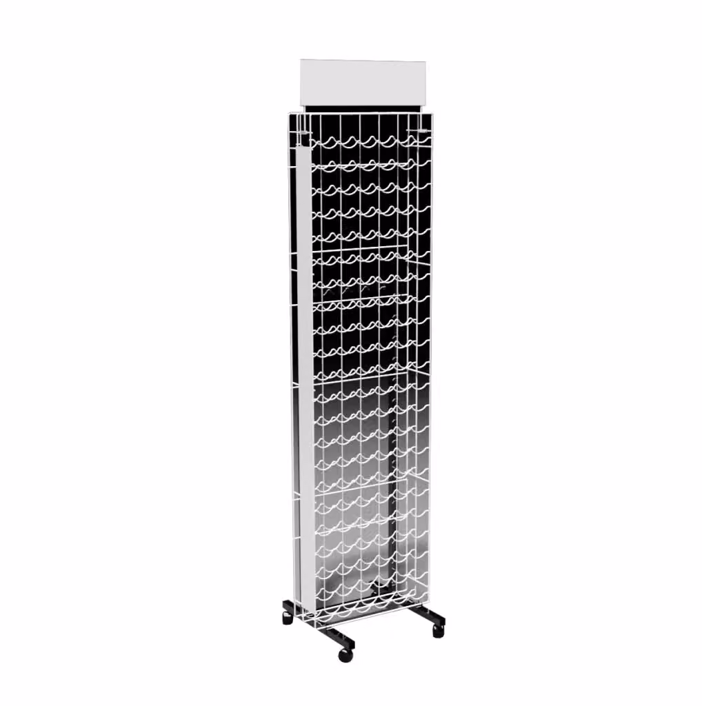 Espositore in metallo bianco per 132 bombolette spray AUTRES – 2