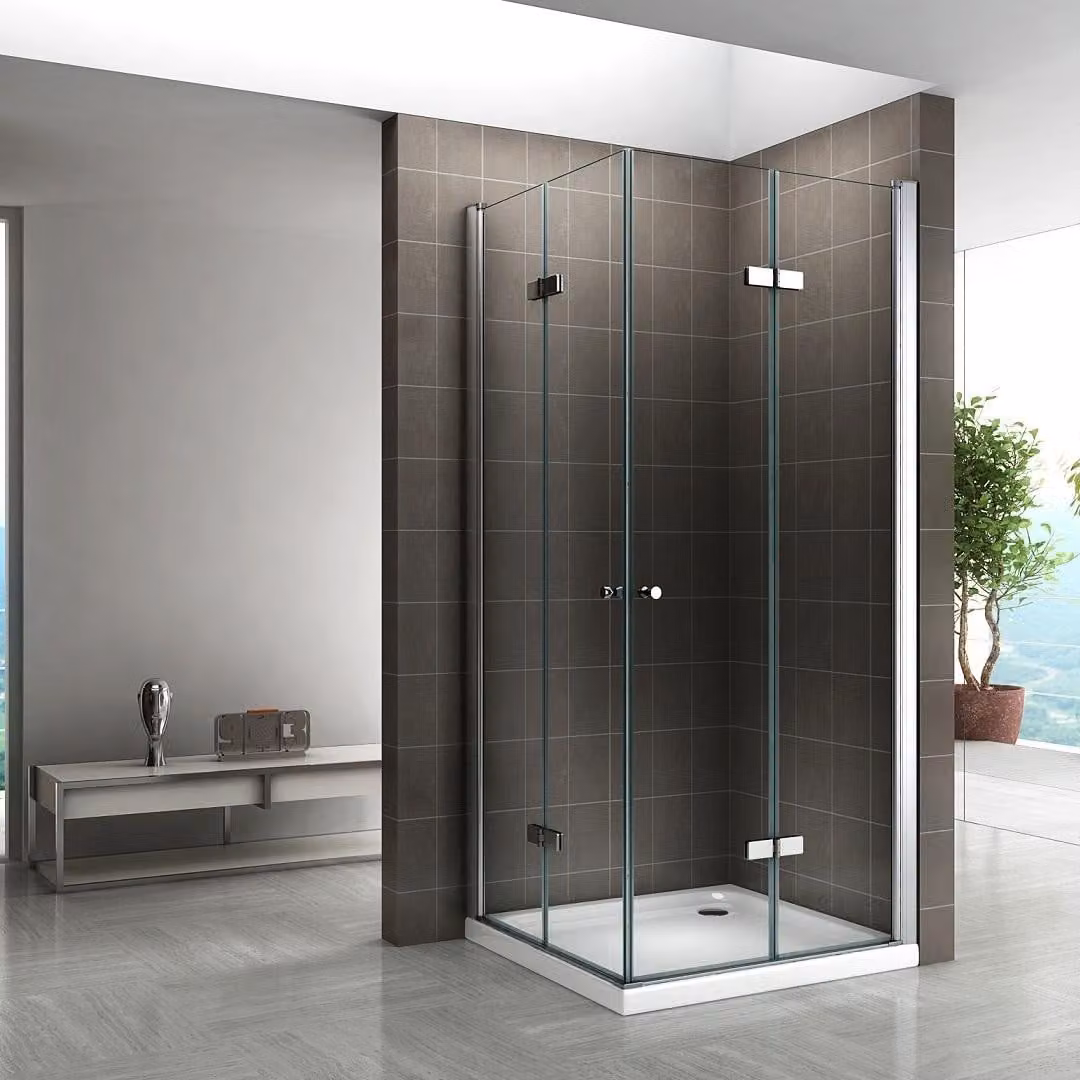 cabina doccia i-flair con porta a soffietto 95x95x180 cm in vetro di sicurezza trasparente da 6 mm - DK99