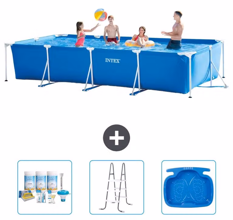 Piscina fuori terra rettangolare - 450x220x84 cm - Struttura in 4 parti - Modello S30280