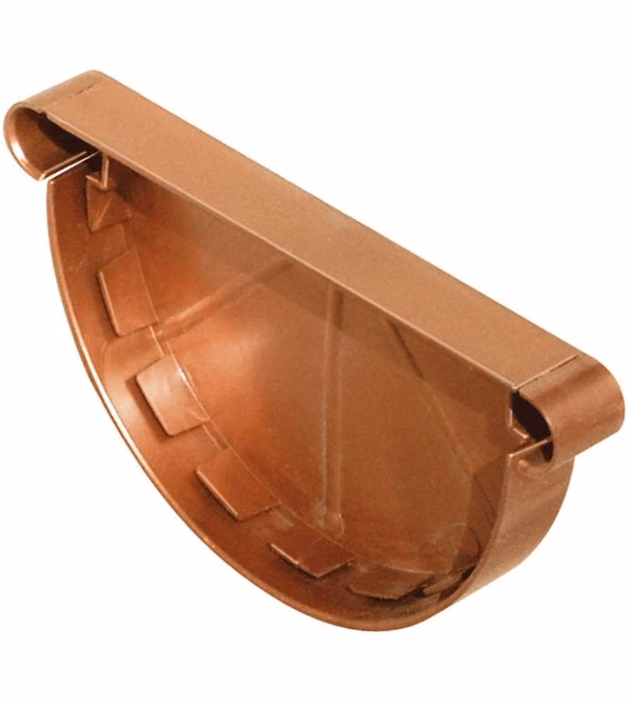 Tappo Ramato Canale Gronda PVC 25 cm - Finitura Effetto Curato