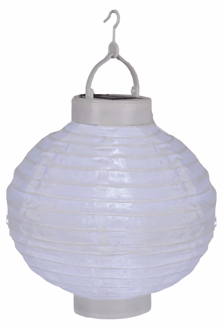Lampada solare a LED, con 1 LED bianco freddo, dimensioni approssimative 22 x 20 cm, colore bianco