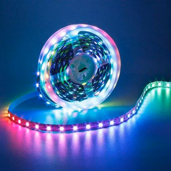Strisce LED RGB indirizzabili, lunghezza 5 metri, 300 pixel, flessibili, bianche, non impermeabili, per decorazioni fai da te di bar e locali KTV; controller e prese di corrente non inclusi
