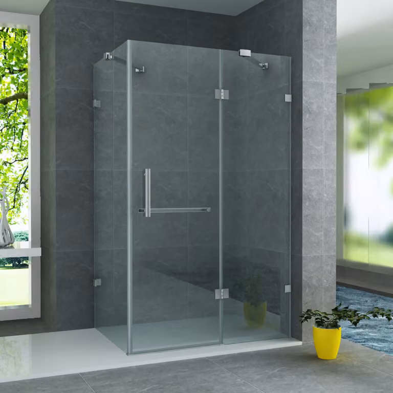 Cabina doccia Belvit con porta scorrevole, vetro temperato ESG da 8 mm con rivestimento nanotecnologico, dimensioni 80x120x195 cm